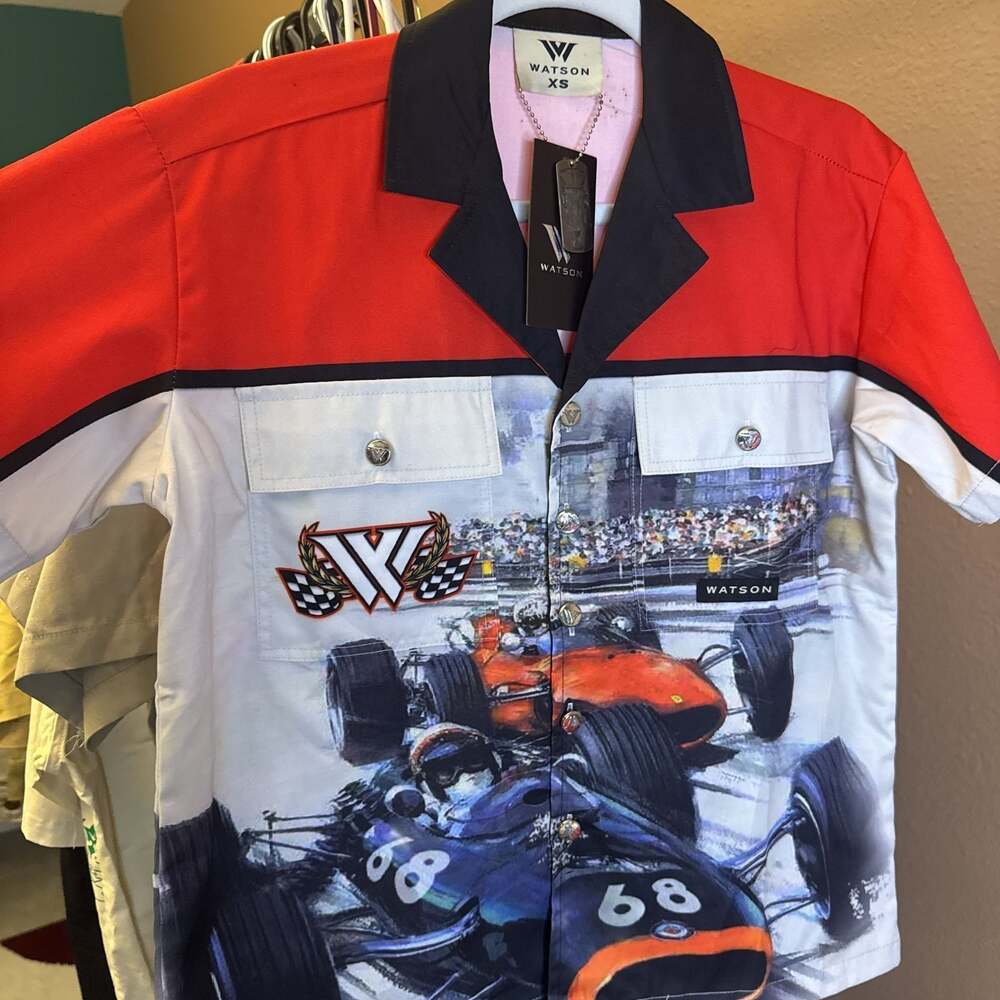 WATSON LUXE Grand Prix Racing Car Hawaiian Shirt